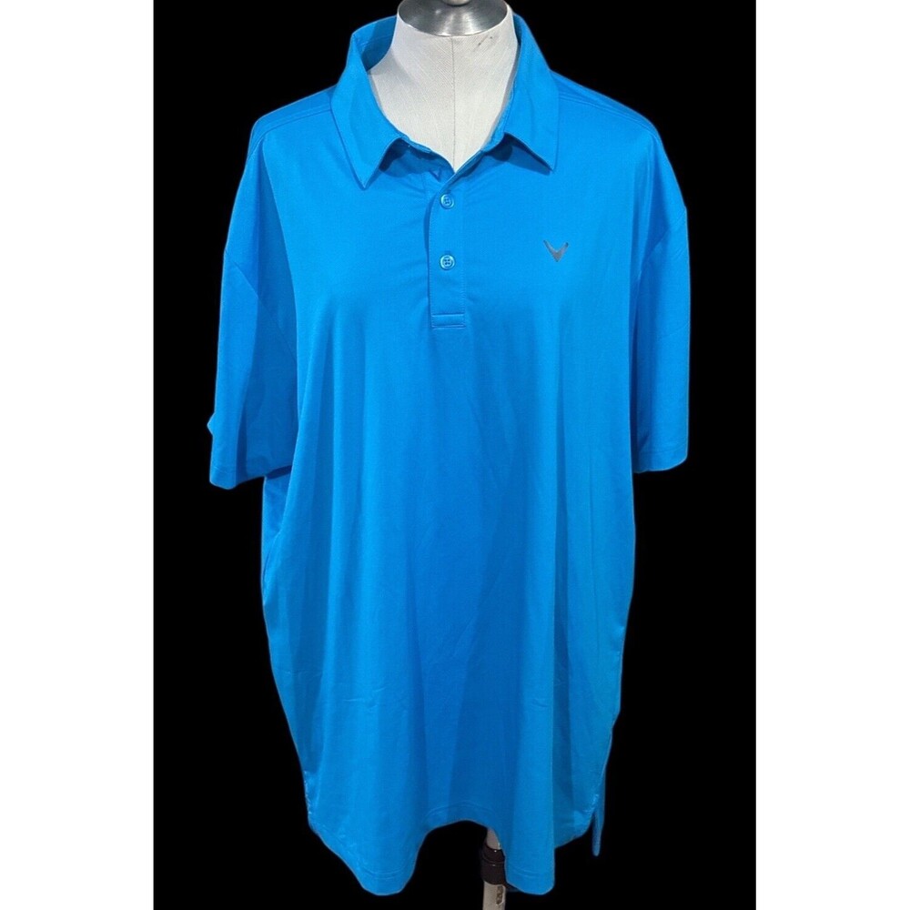 Callaway Golf Polo Shirt Women's Size 1X Blue Opti•Dri Short Sleeve Stretch EUC